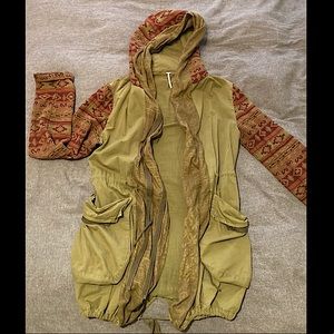 Free people oversized patchwork utility jacket